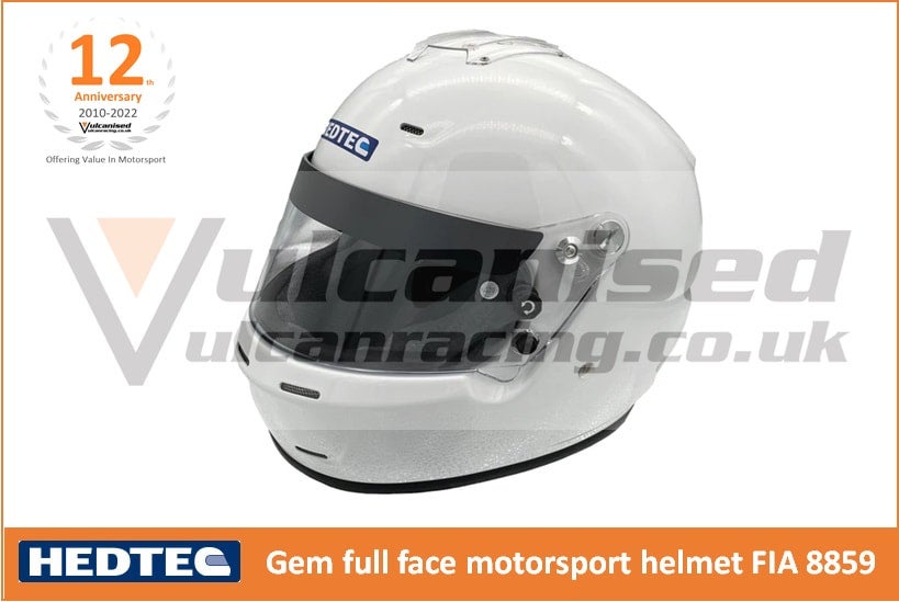 Hedtec Gem FIA 8859 helmat race rally Vulcan Racing Offering